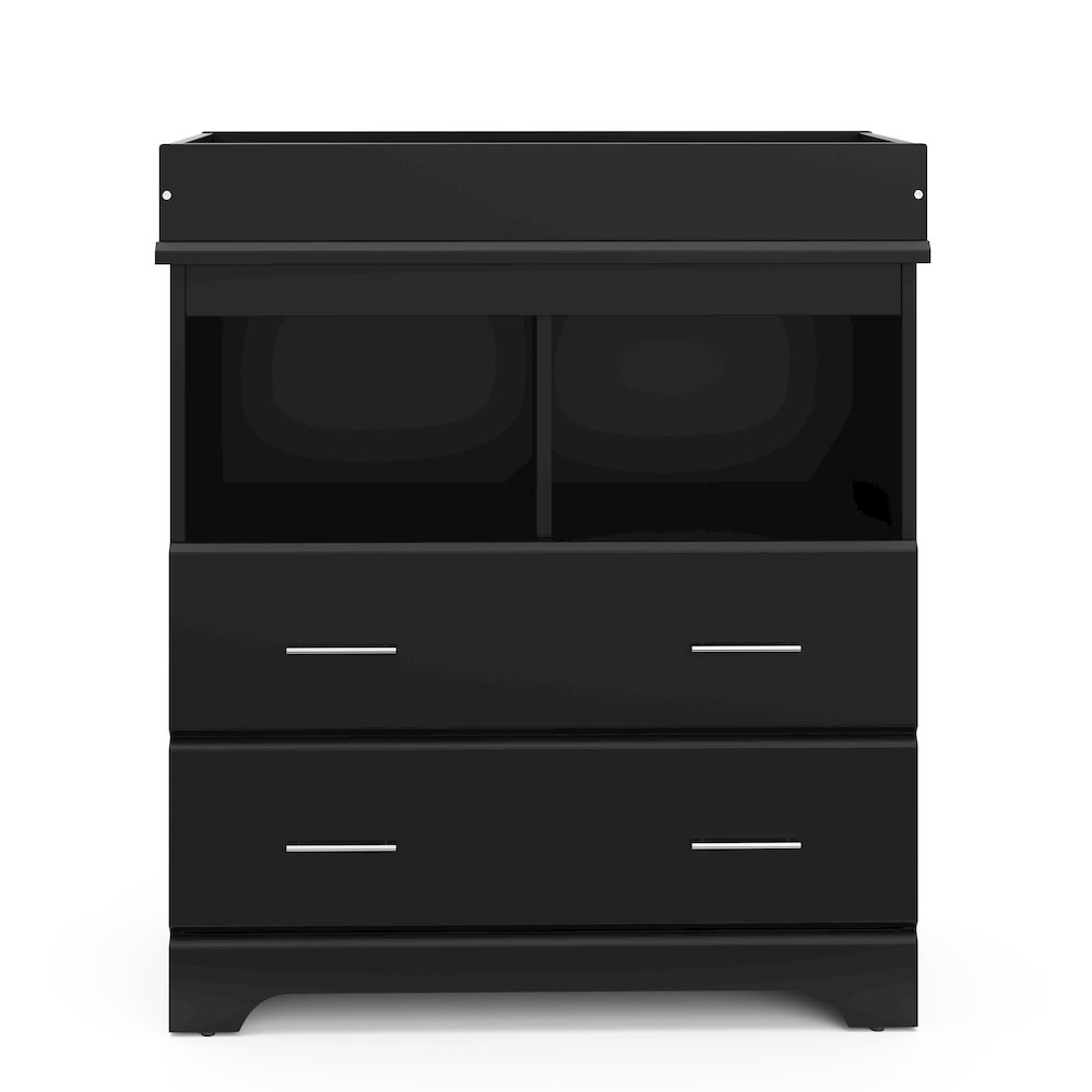 Storkcraft Brookside 2 Drawer Changing Chest - Black. Picture 3