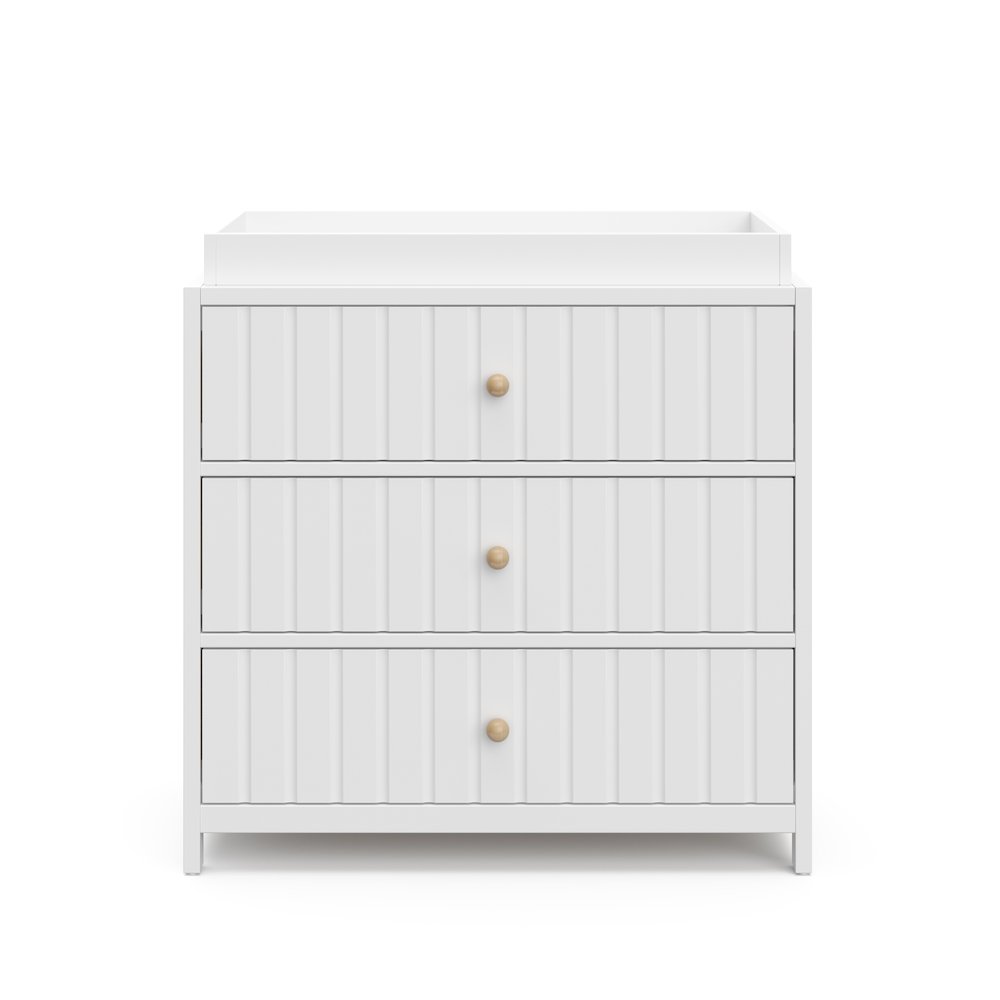 Graco Teddi 3 Drawer Chest with Changing Table Topper (White). Picture 3