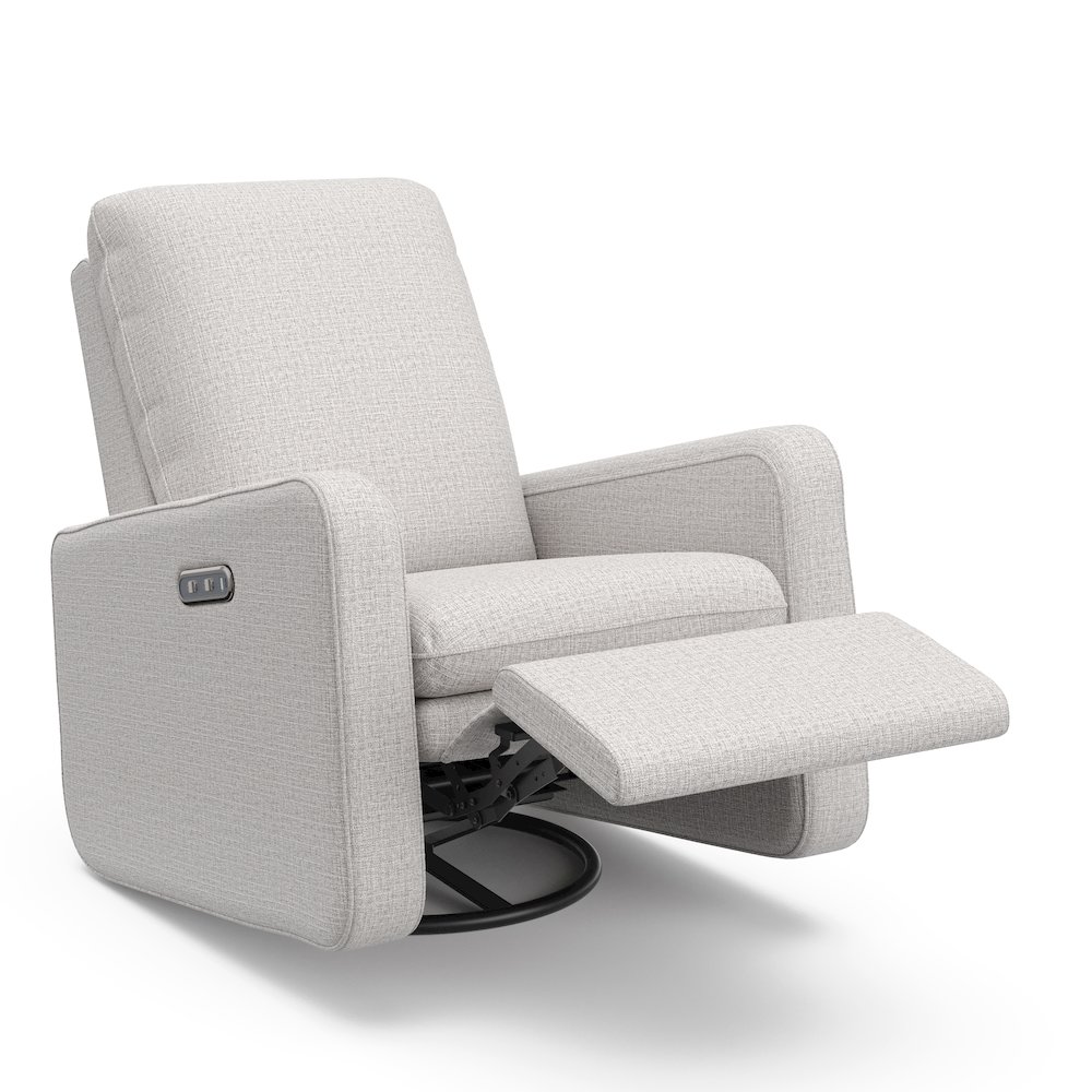 Graco Teddi Power Recliner Swivel Glider (Steel Basketweave). Picture 1