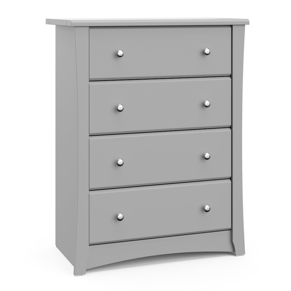 Storkcraft Crescent 4 Drawer Chest (Pebble Gray) – GREENGUARD Gold Certified. Picture 5