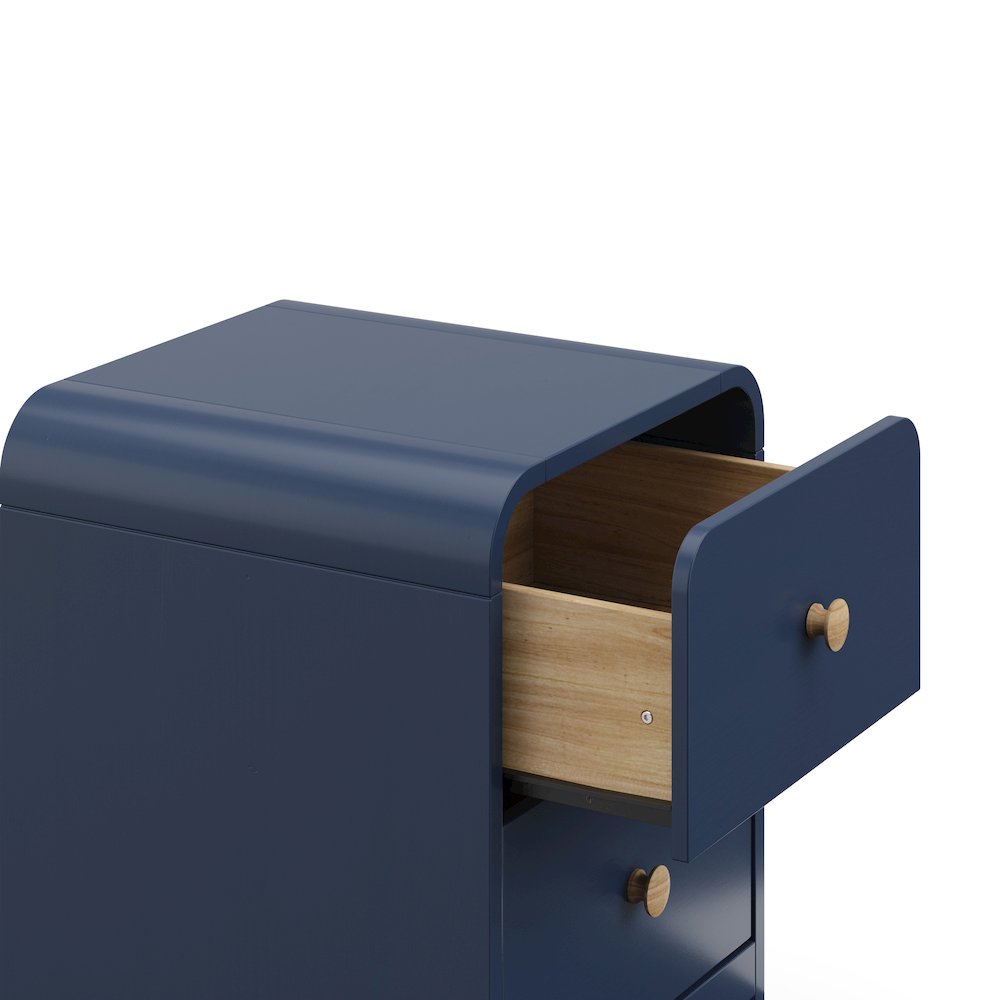 Storkcraft Next Santos 2-Drawer Nightstand (Midnight Blue with Natural). Picture 5