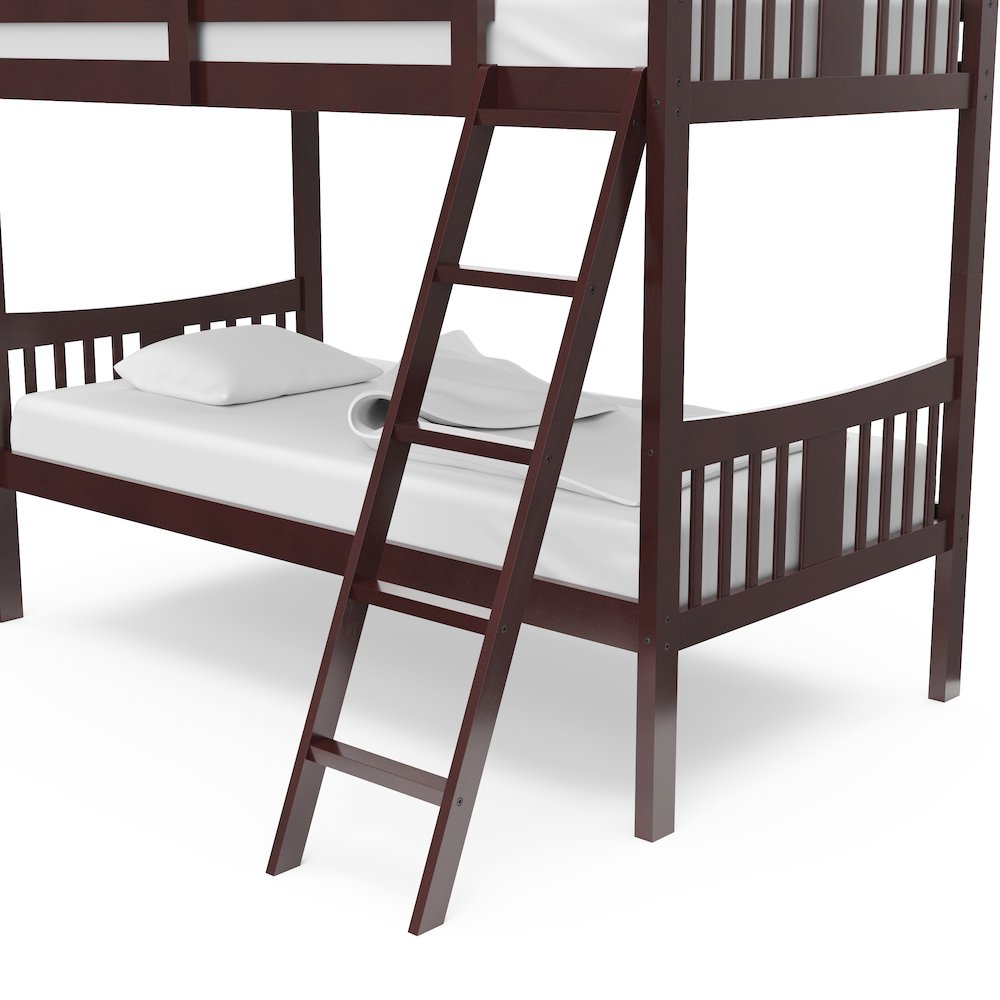 Storkcraft Caribou Twin-over-Twin Bunk Bed (Espresso). Picture 6