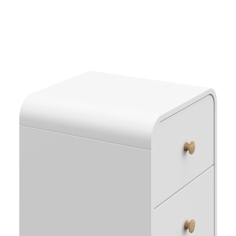 Storkcraft Next Santos 2-Drawer Nightstand (Whtie with Natural). Picture 4