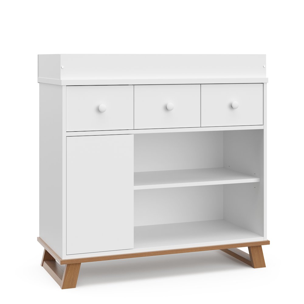 Storkcraft Modern Nursery Changing Table Dresser - Vintage Driftwood. Picture 1