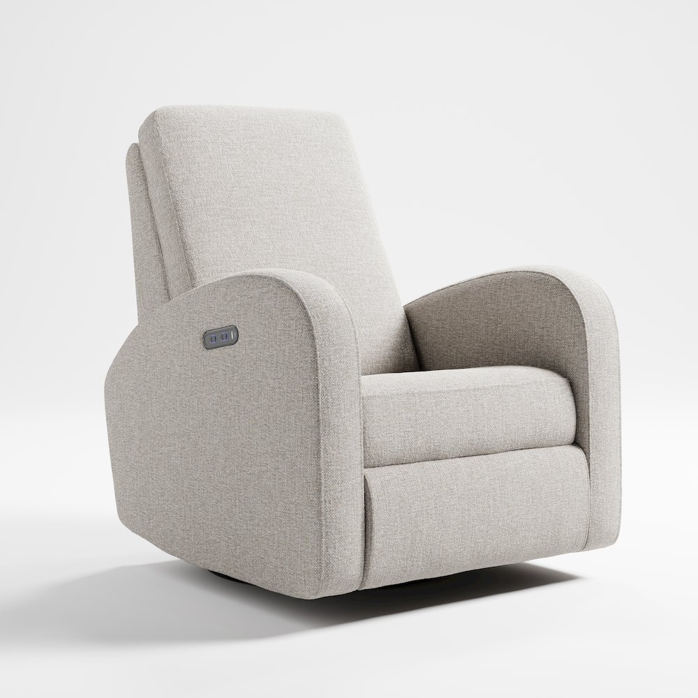 Storkcraft Santa Monica Power Recliner Swivel Glider (Dune Basketweave). Picture 1