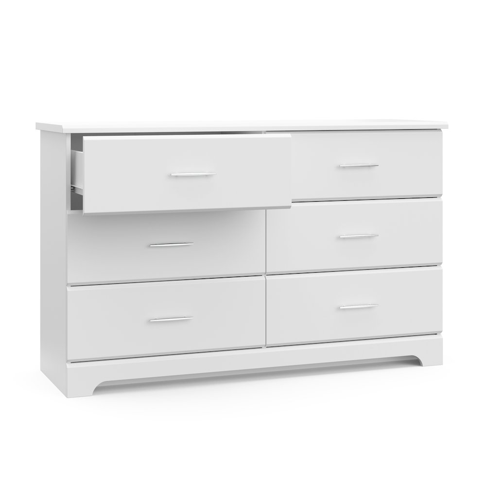 Storkcraft Brookside 6 Drawer Double Dresser (White) – GREENGUARD Gold Certified. Picture 4