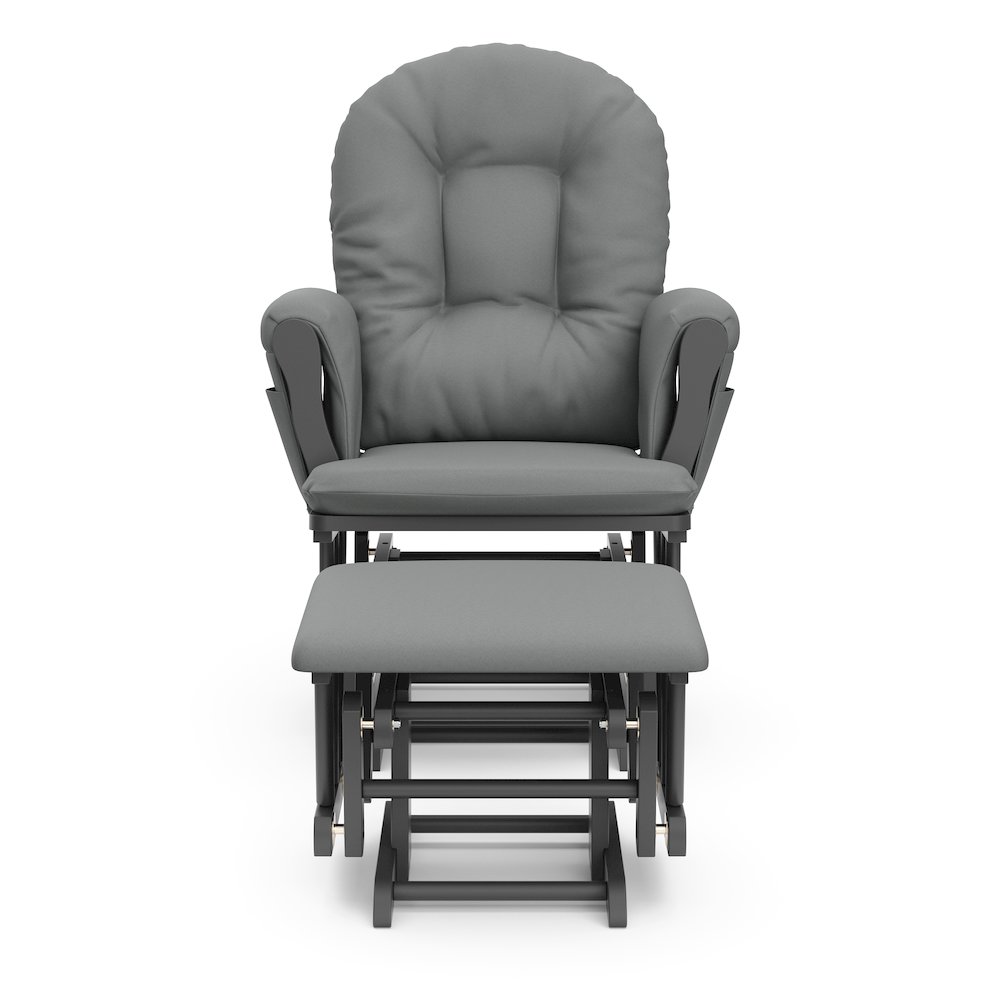 Storkcraft Hoop Glider and Ottoman - Gray with Gray. Picture 3
