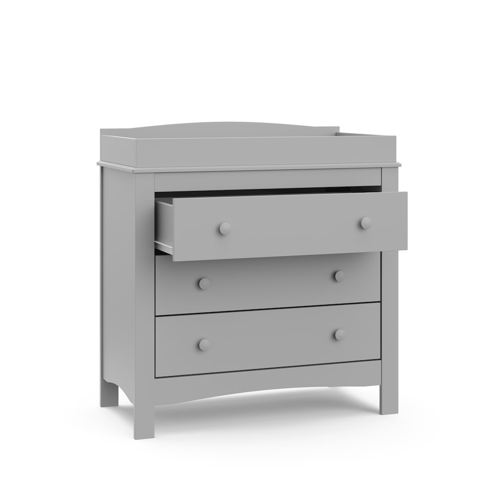 Graco Noah 3 Drawer Chest with Changing Topper (Pebble Gray). Picture 6