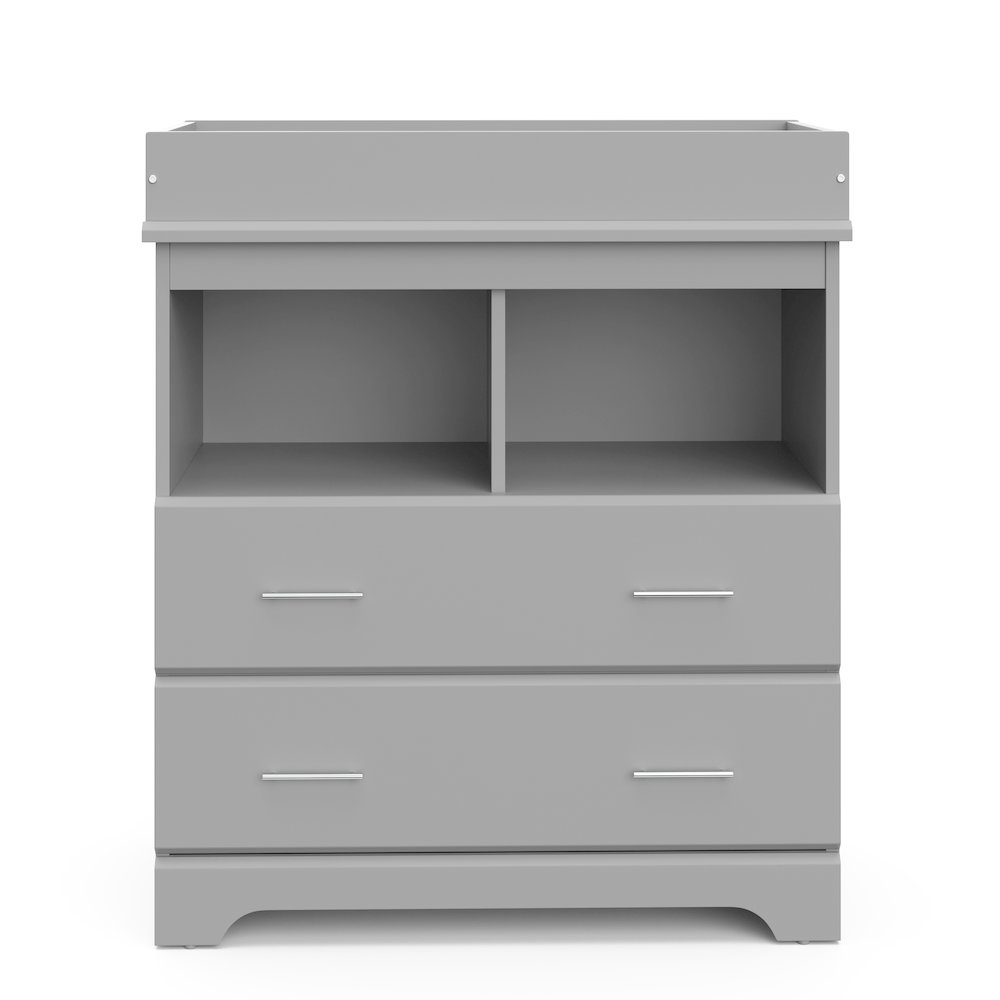 Storkcraft Brookside 2 Drawer Changing Chest - Pebble Gray. Picture 3