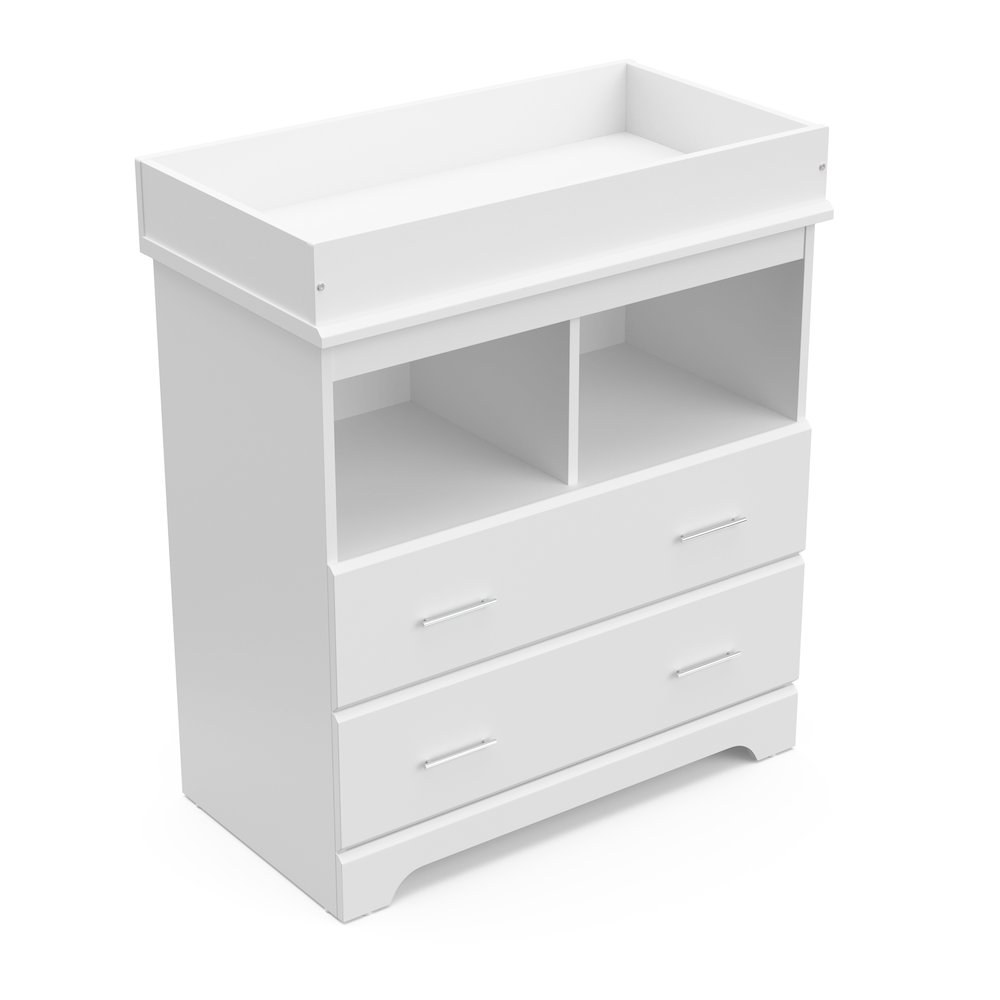 Storkcraft Brookside 2 Drawer Changing Chest - White. Picture 5