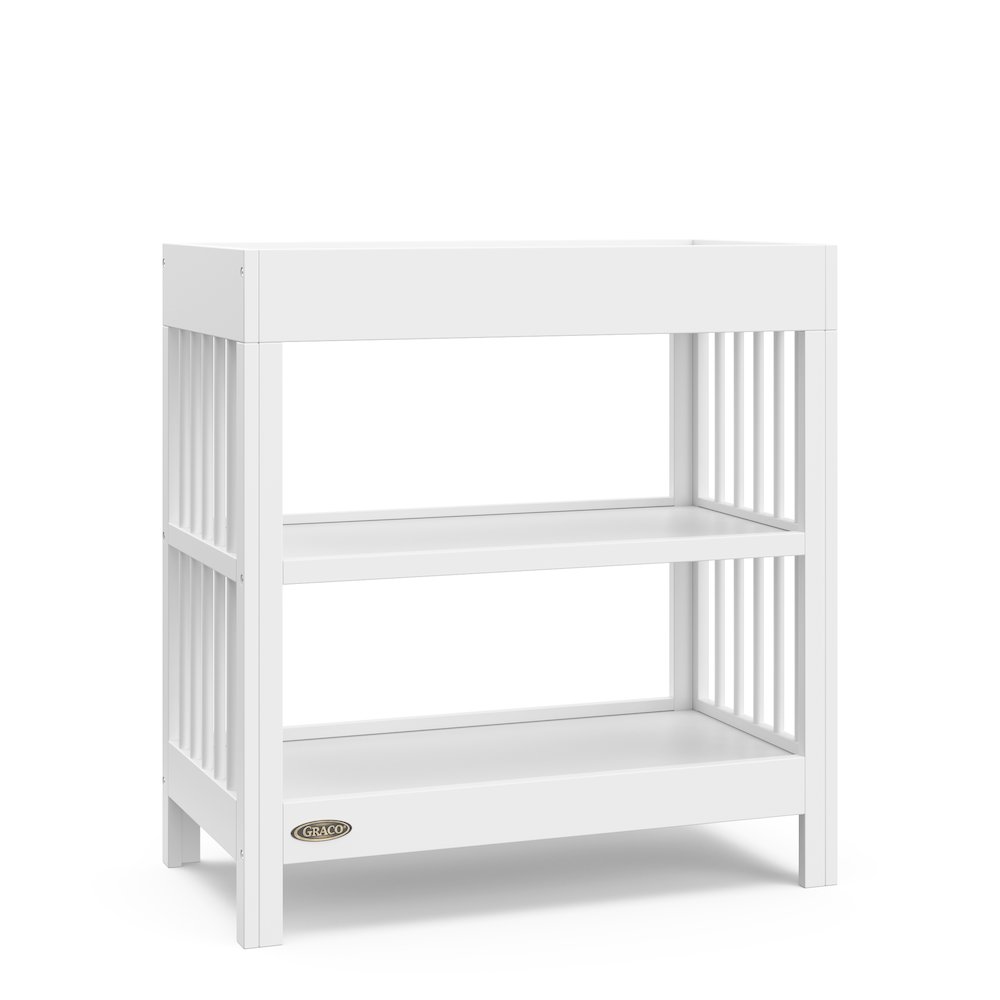 Graco Teddi Changing Table with Water-Resistant Changing Pad - White. Picture 1