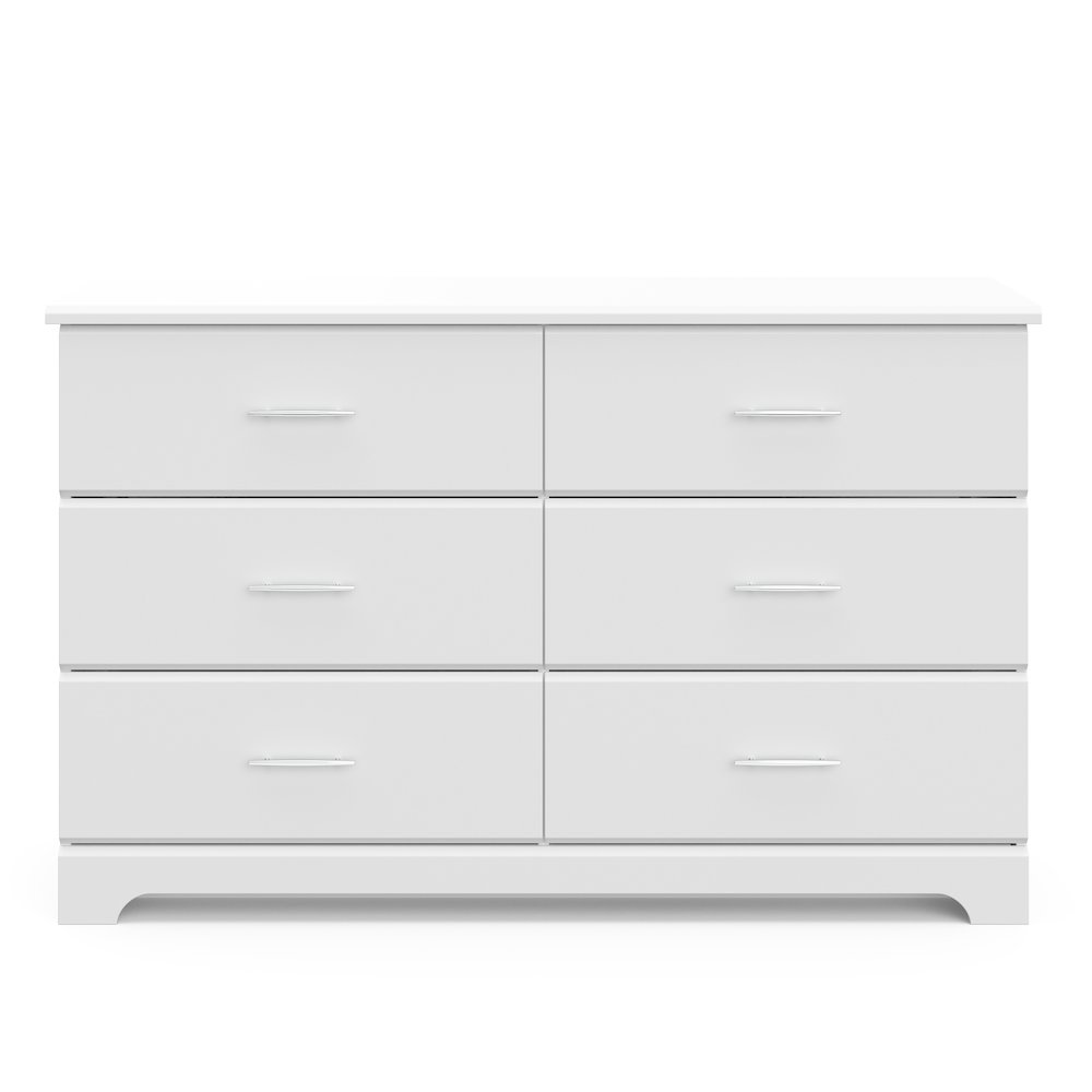 Storkcraft Brookside 6 Drawer Double Dresser (White) – GREENGUARD Gold Certified. Picture 3