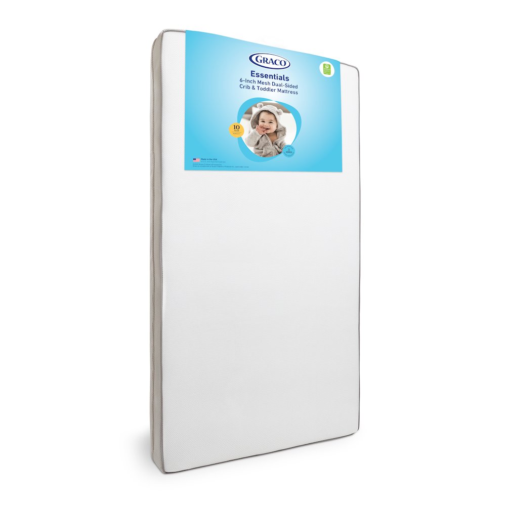 Essentials 6-Inch Mesh Dual-Sided Baby Crib & Toddler Bed Mattress. Picture 1