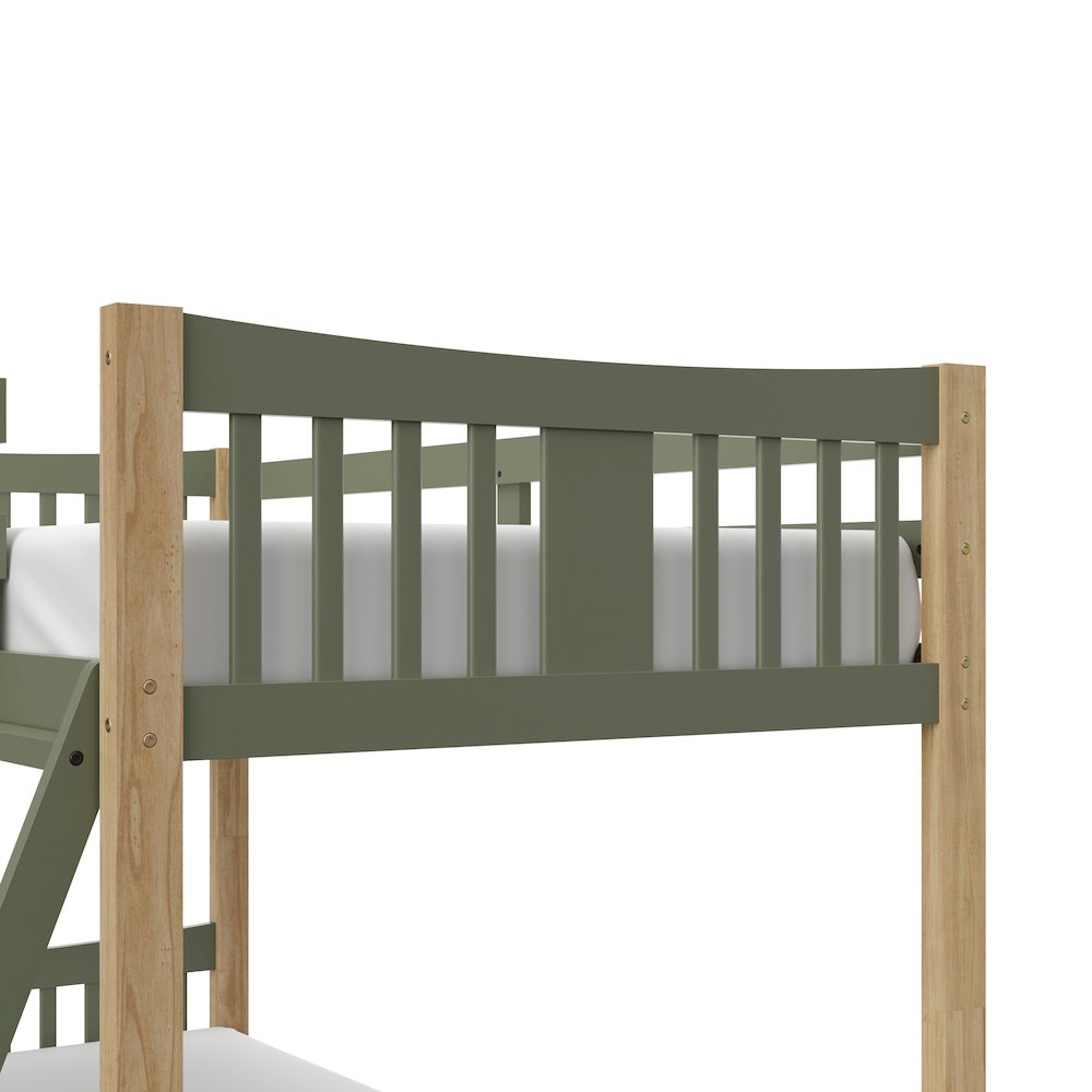 Storkcraft Caribou Twin-over-Twin Bunk Bed (Olive with Natural). Picture 7