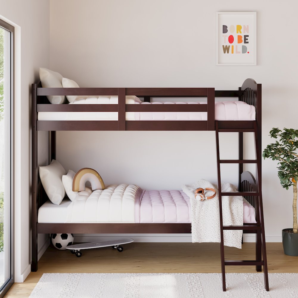 Storkcraft Long Horn Twin-Over-Twin Bunk Bed (Espresso). Picture 2