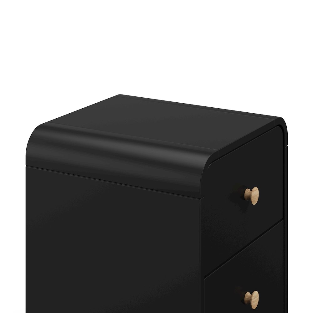 Storkcraft Next Santos 2-Drawer Nightstand (Black with Natural). Picture 3