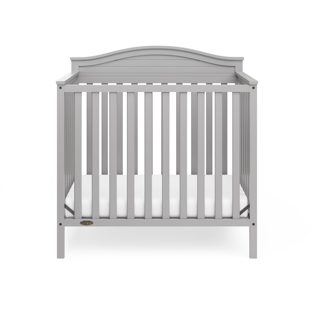 Graco Stella 4-in-1 Convertible Mini Crib with Bonus Mattress - Pebble Gray. Picture 3