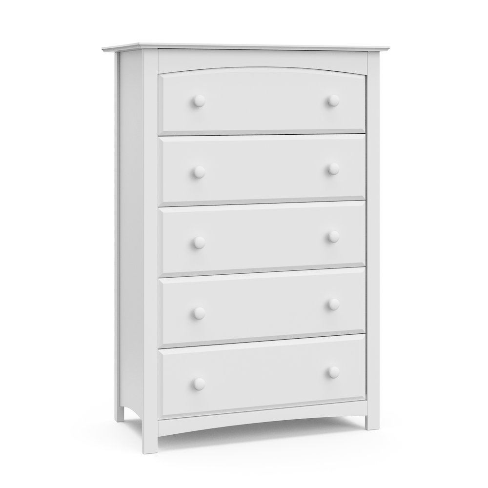 Kenton 5 Drawer Universal Dresser - White. Picture 1