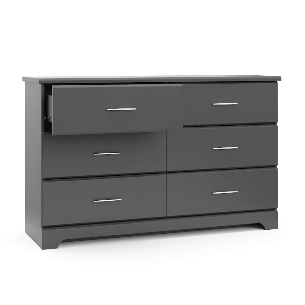 Storkcraft Brookside 6 Drawer Double Dresser (Pebble Gray). Picture 4