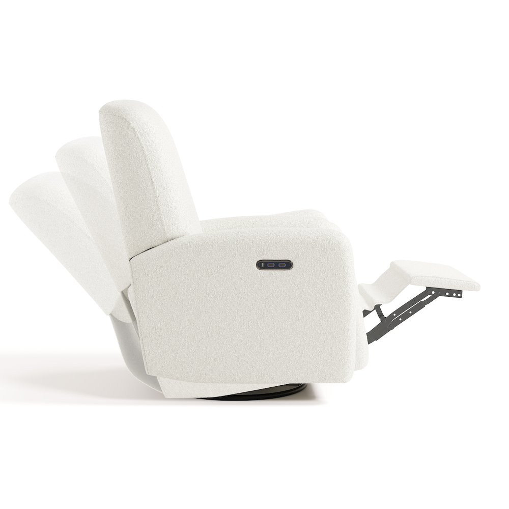 Bellwood Power Recliner Swivel Glider - Ivory Boucle. Picture 8