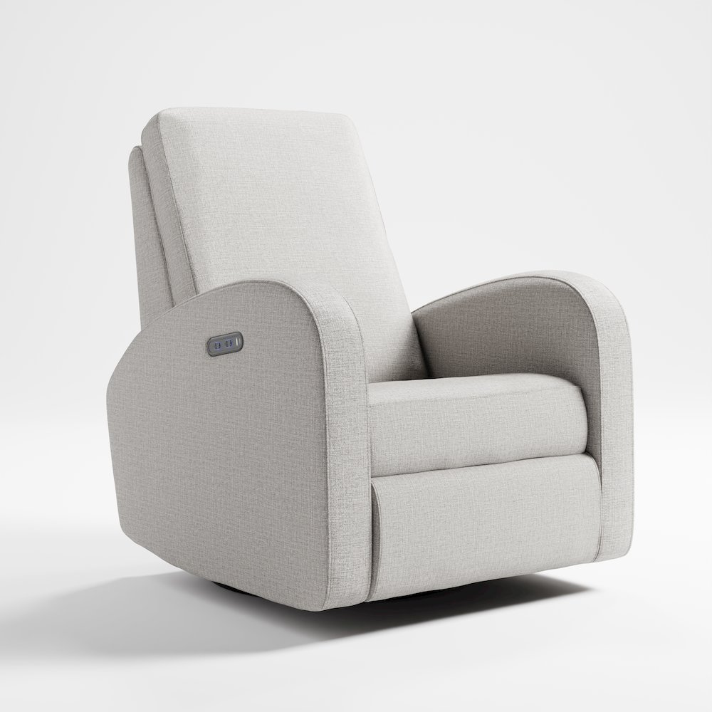 Storkcraft Santa Monica Power Recliner Swivel Glider (Steel Basketweave). Picture 1
