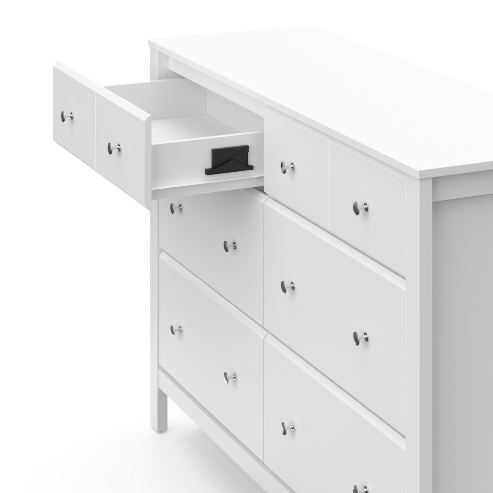 Storkcraft Horizon 6 Drawer Dresser (White) - GREENGUARD Gold Certified. Picture 5