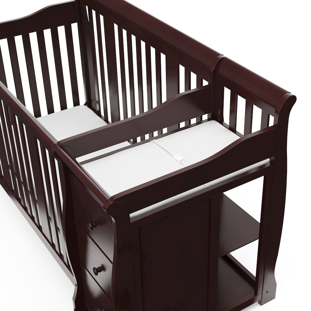 Storkcraft Portofino 4-in-1 Convertible Crib and Changer - Espresso. Picture 4
