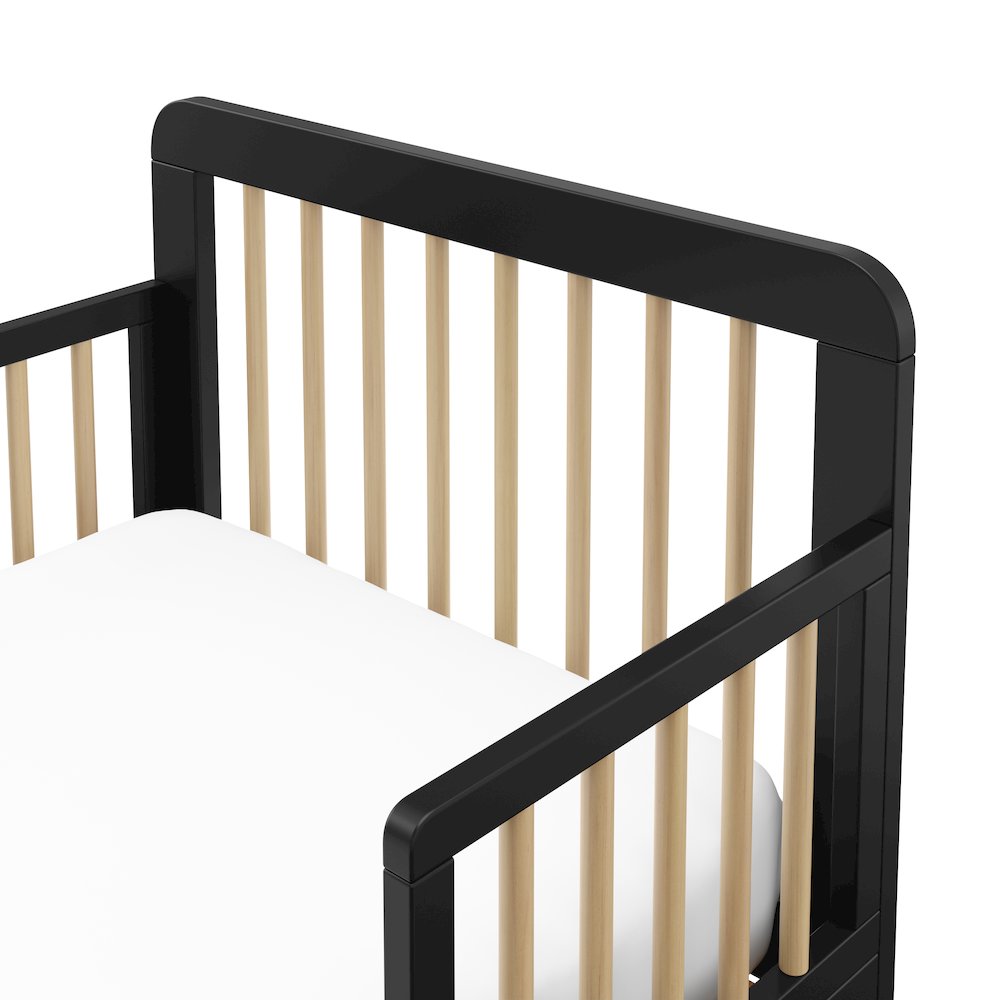 Storkcraft Pasadena Toddler Bed - Black with Driftwood. Picture 5