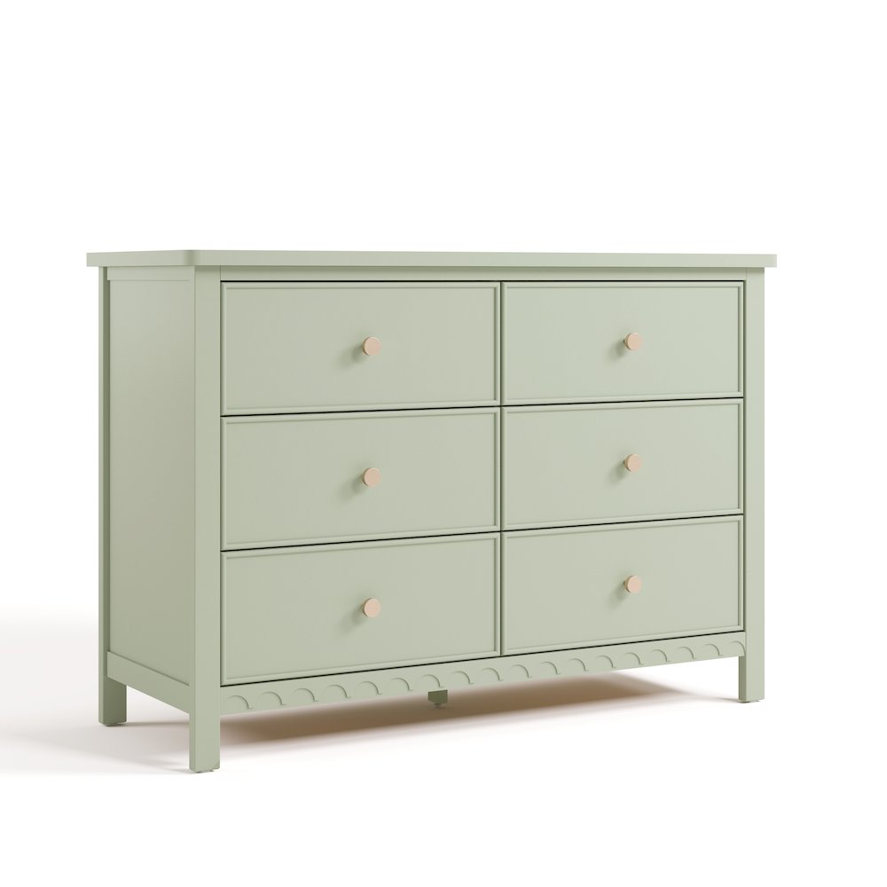 Graco Sasha 6 Drawer Dresser - Sage. Picture 1
