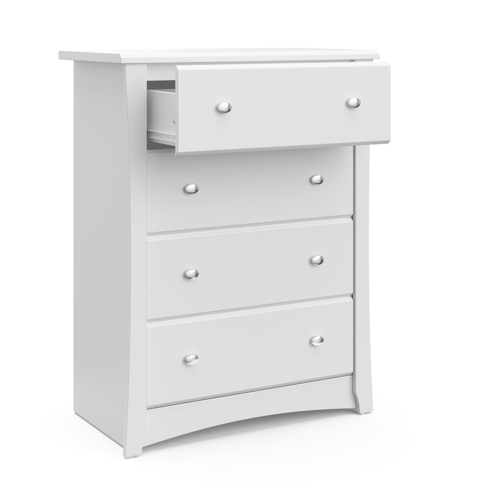 Storkcraft Crescent 4 Drawer Chest (White) – GREENGUARD Gold Certified. Picture 3