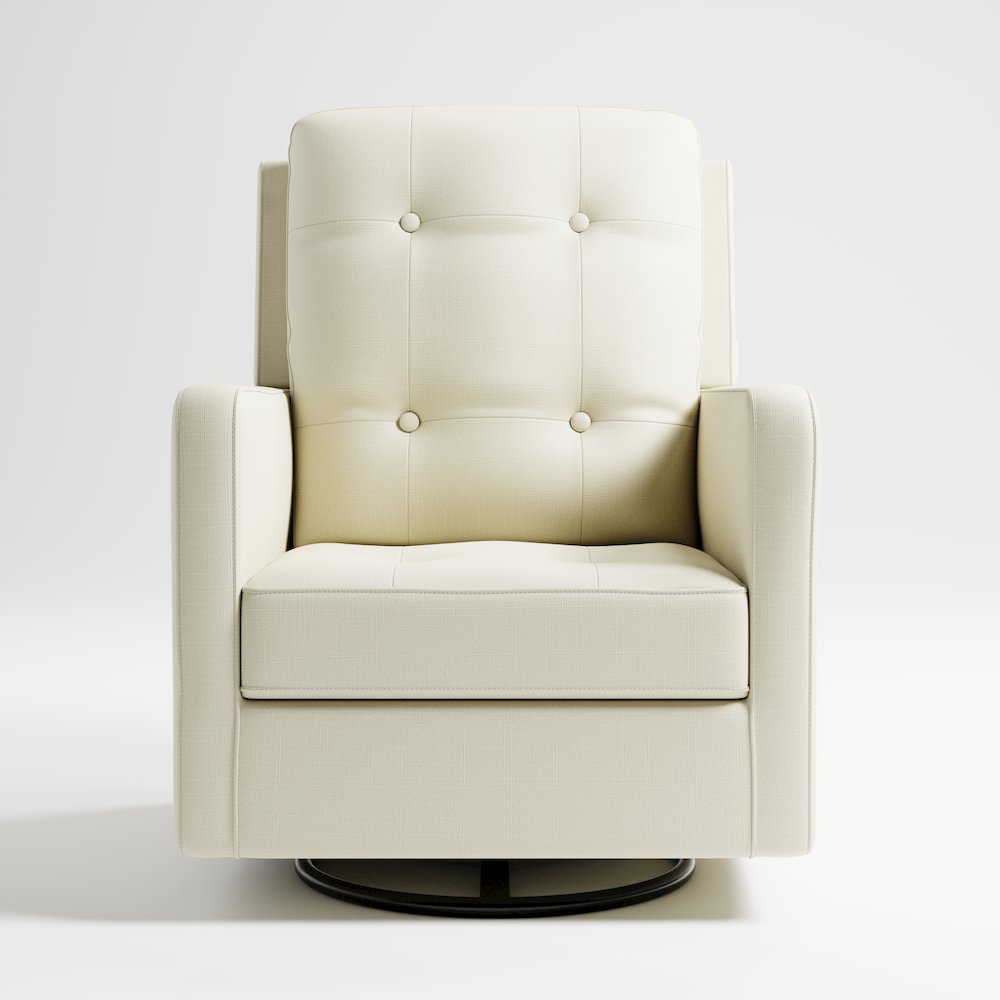 Storkcraft Beckett Upholstered Nursery Swivel Glider (Pearl). Picture 4