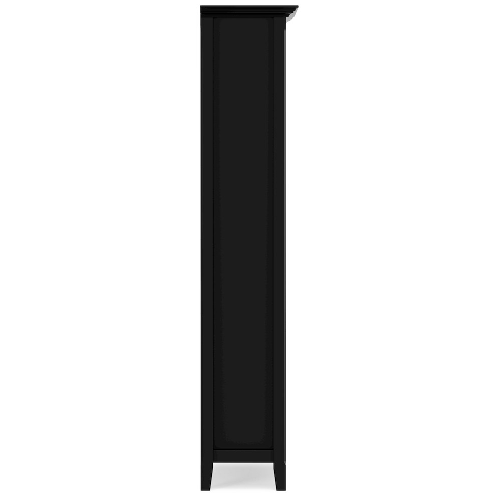 54"W TV Stand with Two 24"W 5 Shelf Bookcases in Black (Set of 3). Picture 5