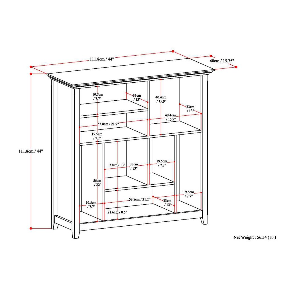 Amherst Solid Wood Multi Cube Bookcase And Storage Unit In White. Picture 6