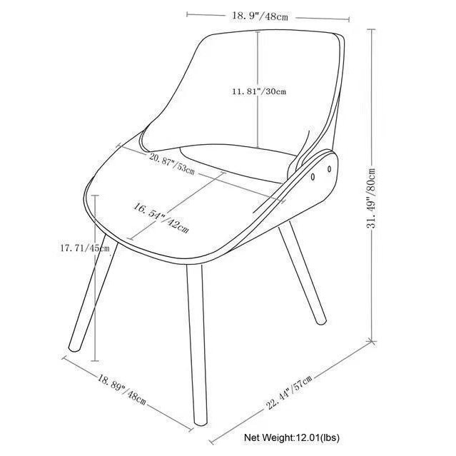 Bentwood Dining Chair With Wood Back In Light Wood In Denim Blue Linen Fabric. Picture 6