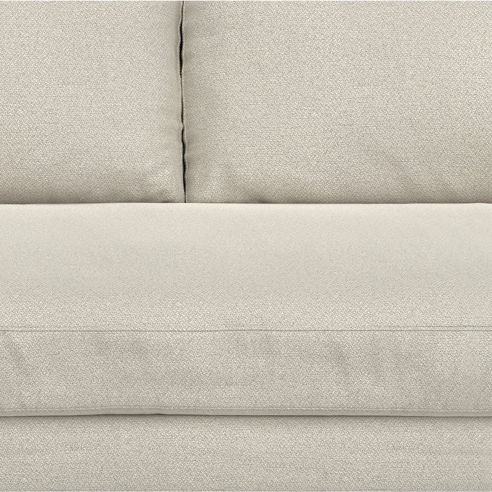 Morrison 89 inch Wide Mid-Century Modern Sofa in Cream White Woven-Blend Fabric. Picture 2