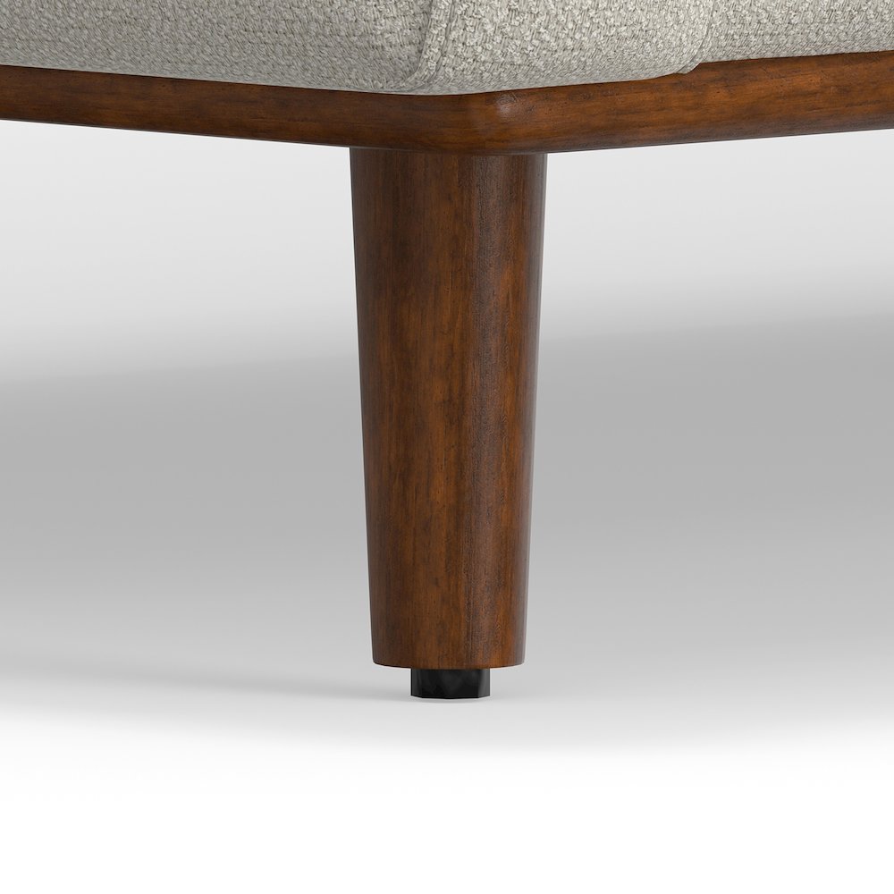 Morrison 89 inch Wide Mid-Century Modern Sofa in Cream White Woven-Blend Fabric. Picture 5