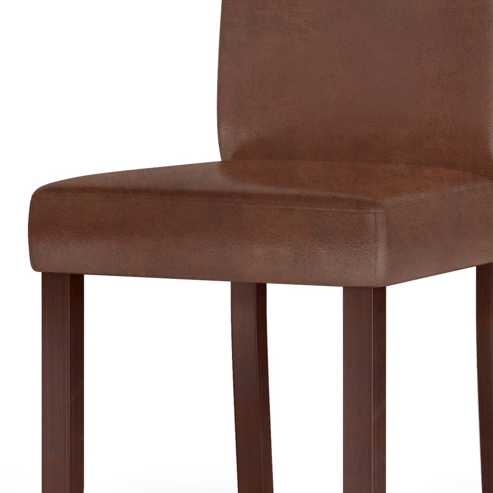 Acadian Solid Hardwood 9 Piece Dining Set In Distressed Saddle Brown. Picture 3