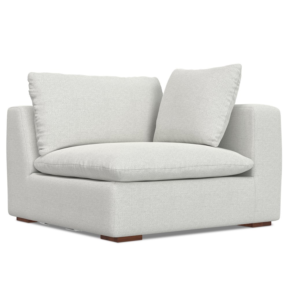 Jasmine Right-Arm Sofa Module In Velvety Chenille Performance Fabric. Picture 1