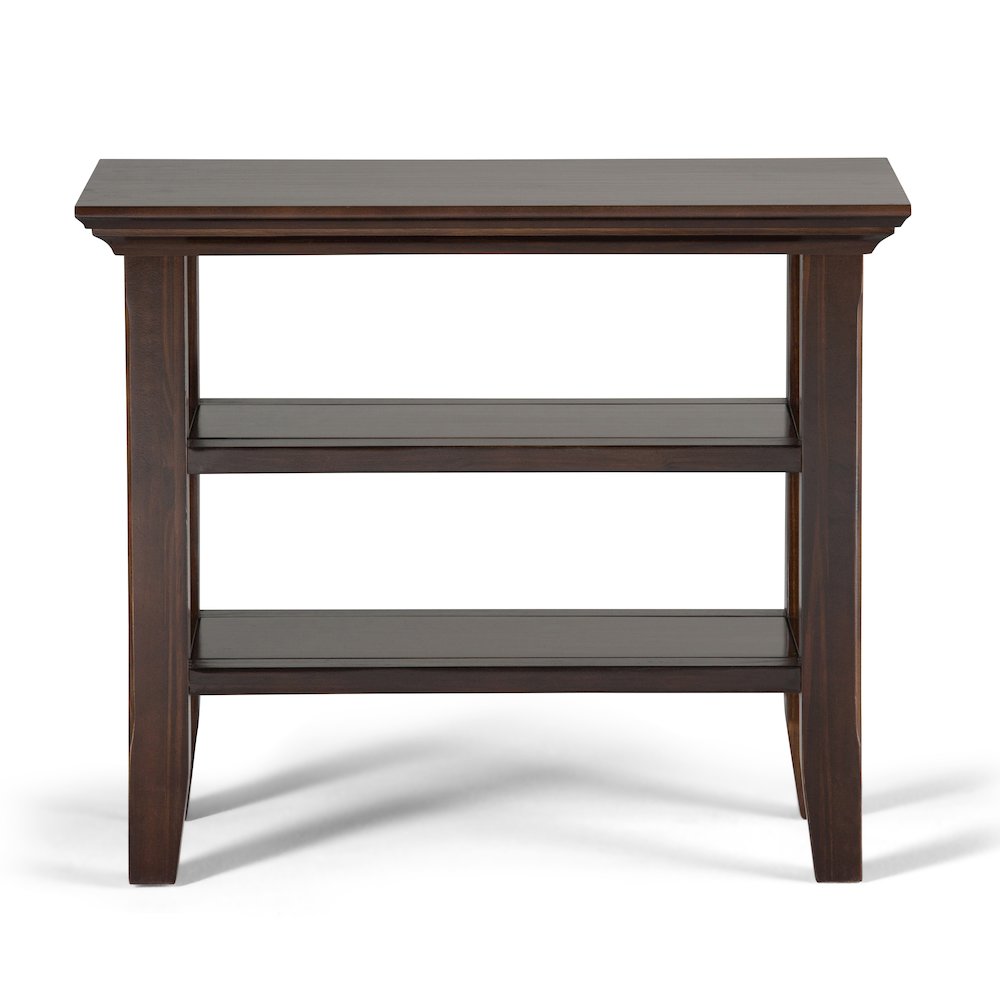 14 inch Solid Wood Transitional Narrow Side Table in Brunette Brown (Set of 2). Picture 2