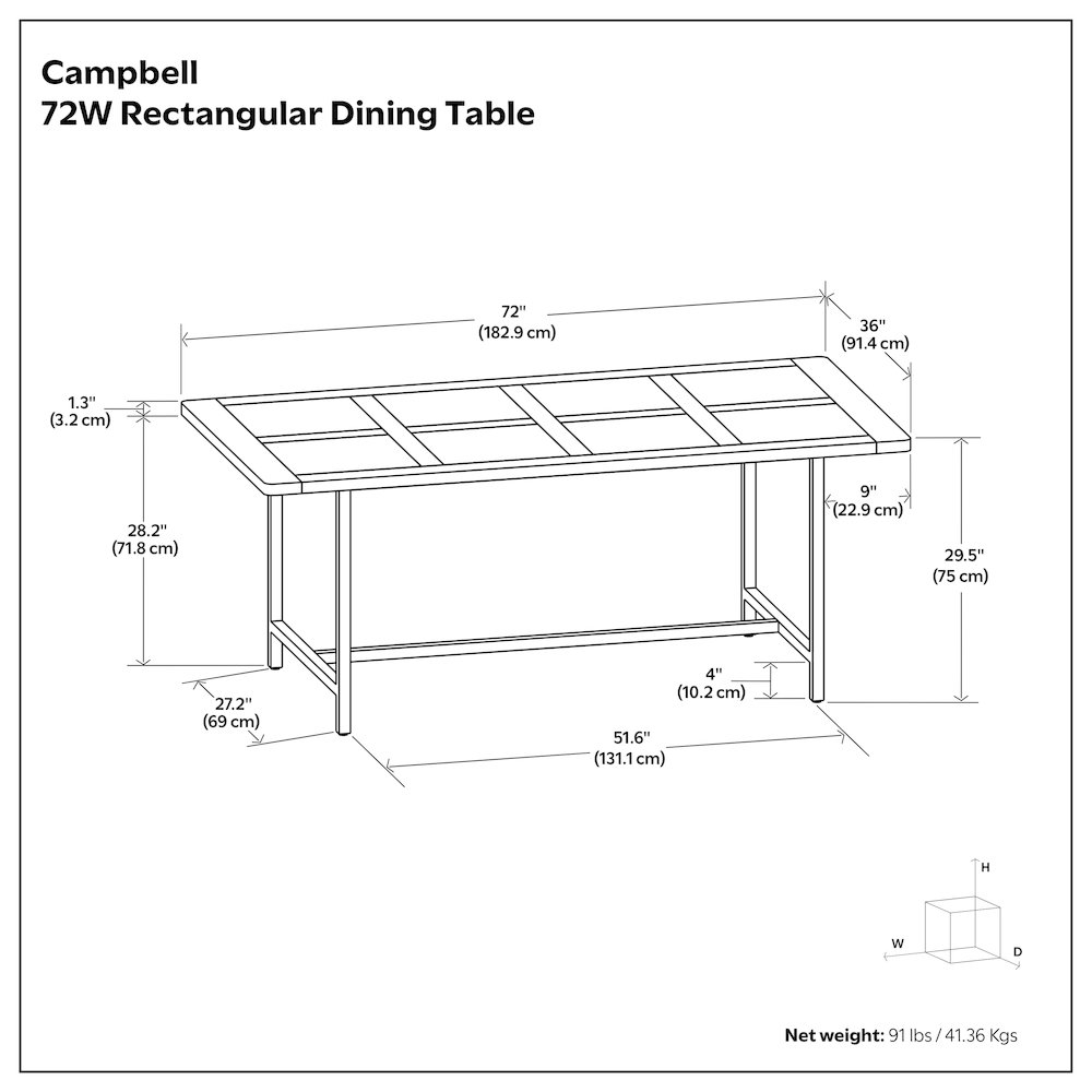 Campbell Dining Table In Grey Wash. Picture 11