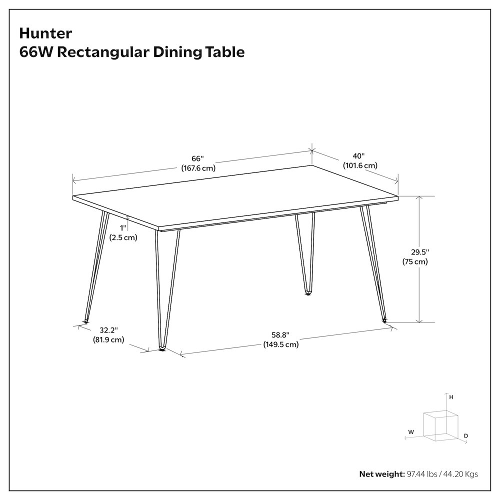 Hunter Solid Mango Wood Dining Table In Natural. Picture 12