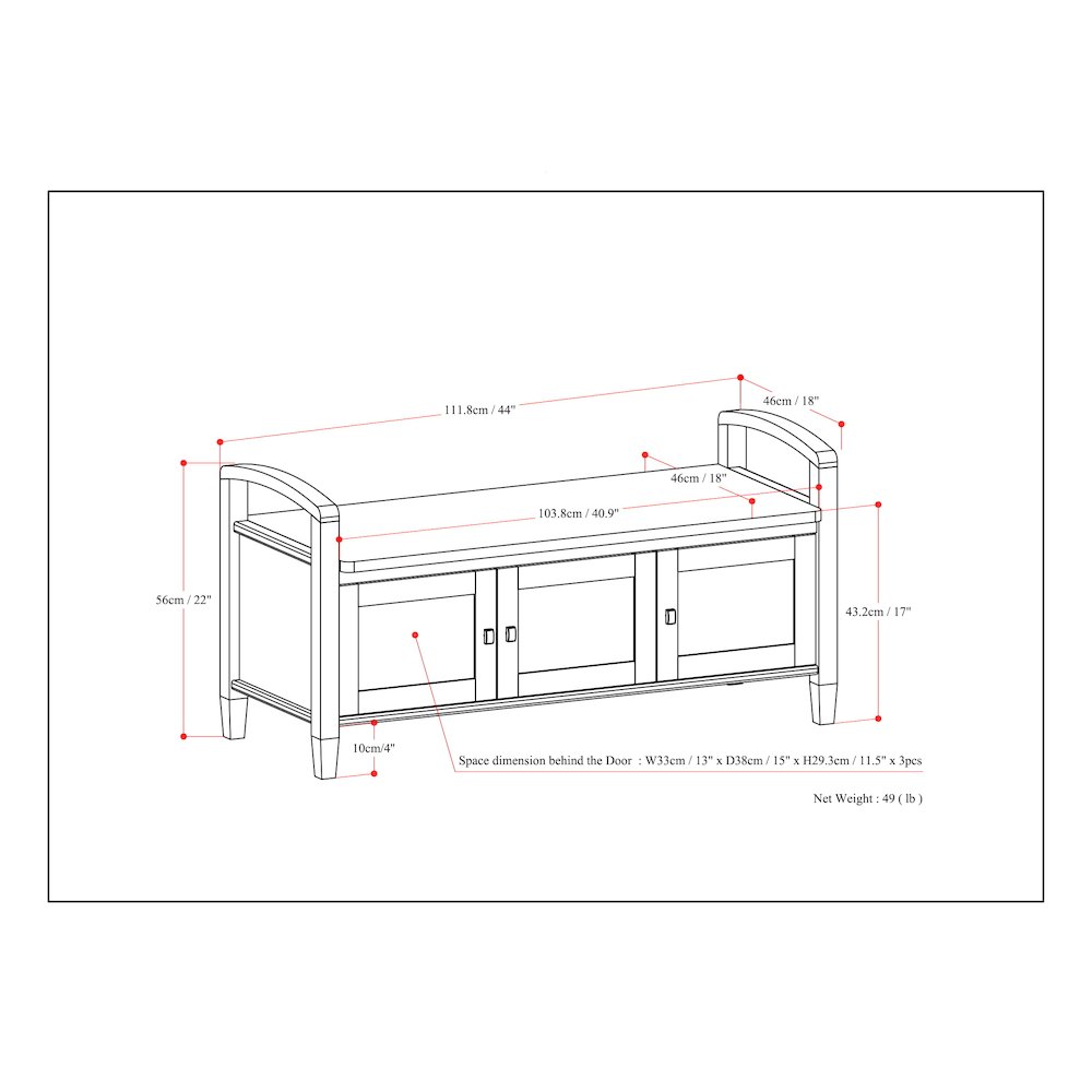 Warm Shaker Solid Wood Entryway Storage Bench In White. Picture 6