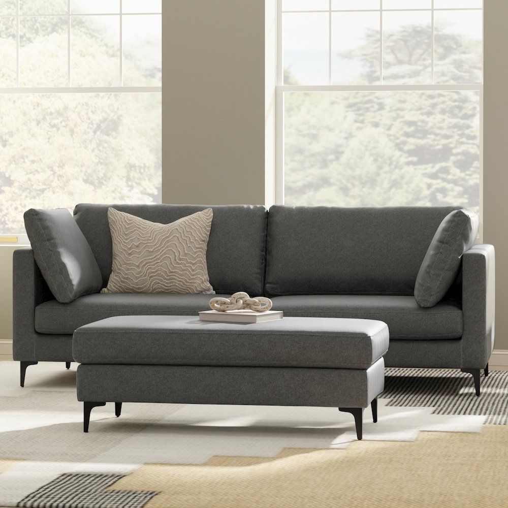 Ava 90-Inch Sofa In Tightly Woven Performance Fabric. Picture 5