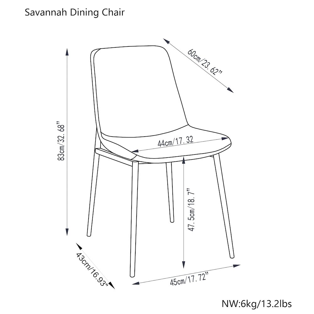 Savannah Dining Chair ( Set Of 2 ) In Grey Linen Look Fabric. Picture 6