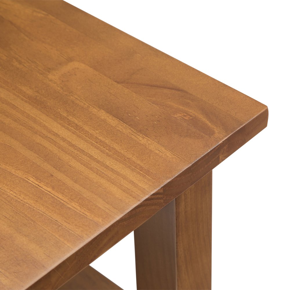 14 inch Transitional Narrow End Table in Light Golden Brown (Set of 2). Picture 3