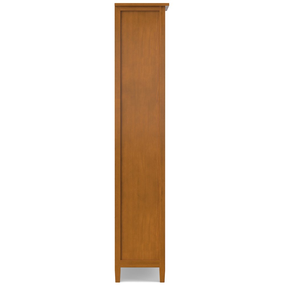 72"W TV Stand with Two 26"W Bookcases in Light Golden Brown (Set of 3). Picture 5