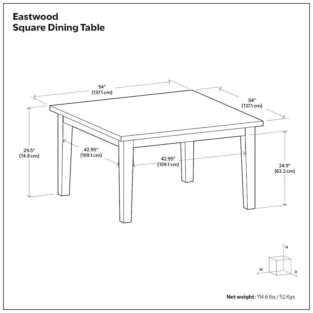 Eastwood Square Dining Table In Oak. Picture 11