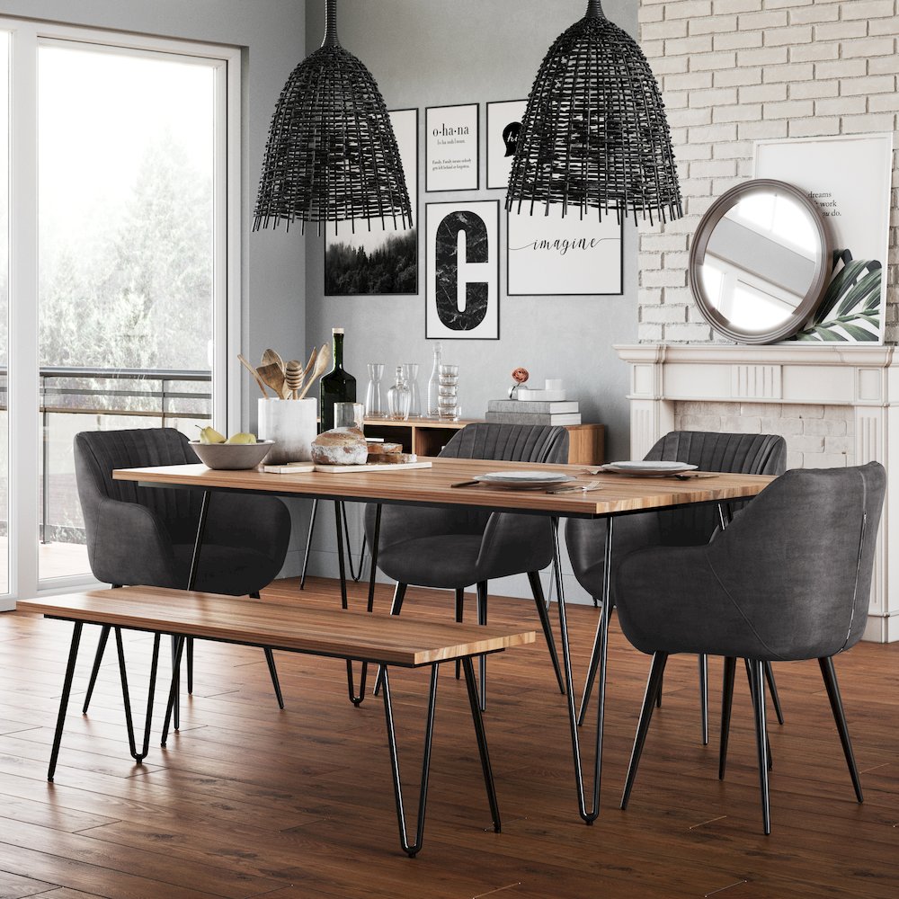 Hunter Solid Mango Wood Dining Table In Natural. Picture 3