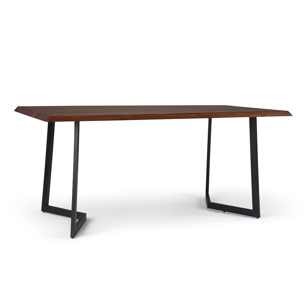 Larkin Solid Mango Wood Iv 7 Piece Dining Set In Distressed Black And Silver. Picture 2
