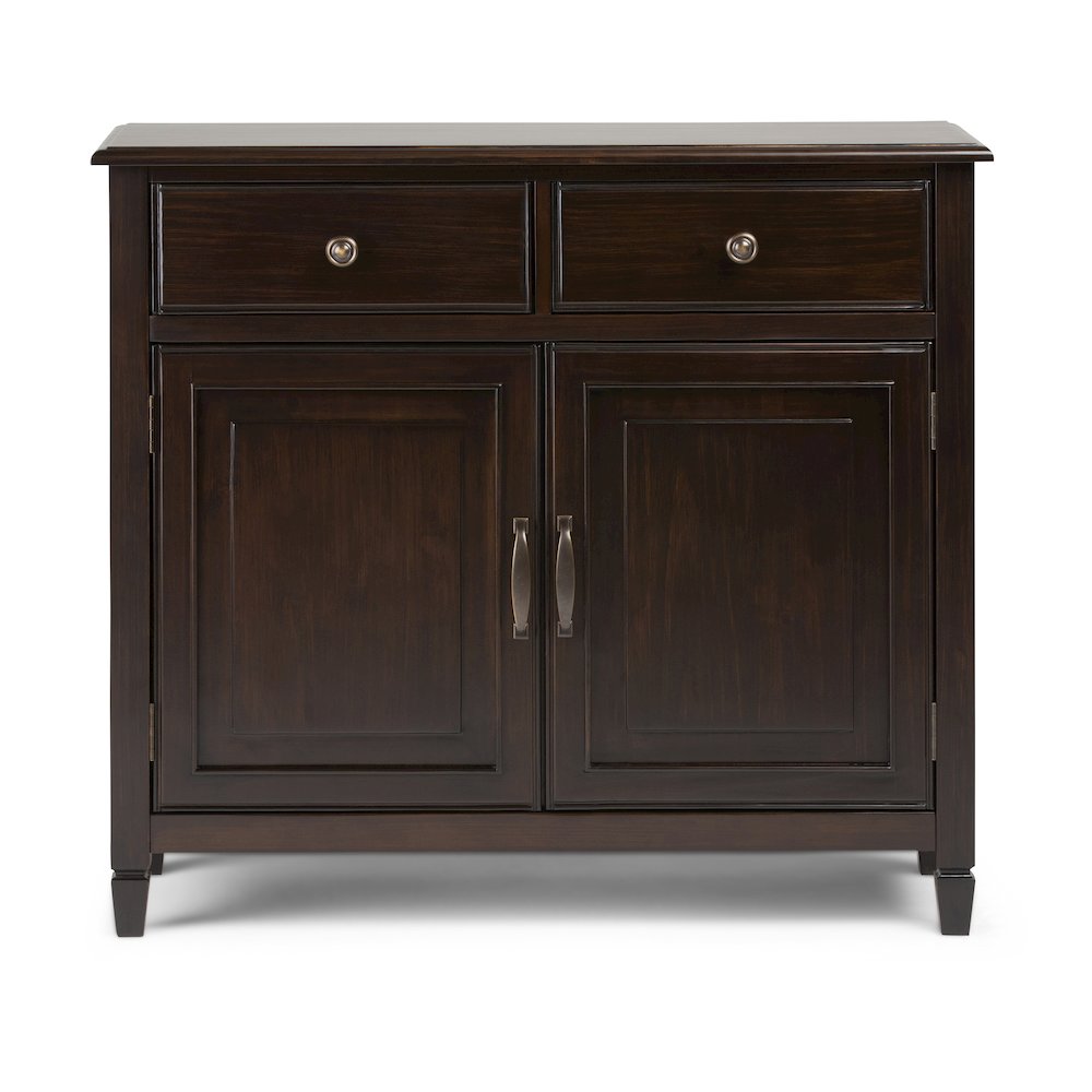 42"W Storage Bench with Shelf and 40"W Storage Cabinet in Dark Chestnut Brown. Picture 5